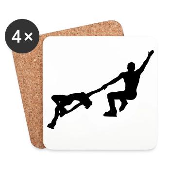 Figure skating - Coasters (set of 4) - white - Front