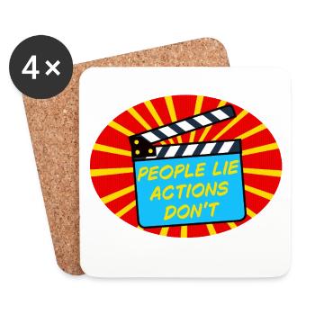 People & Actions - Coasters (set of 4) - white - Front