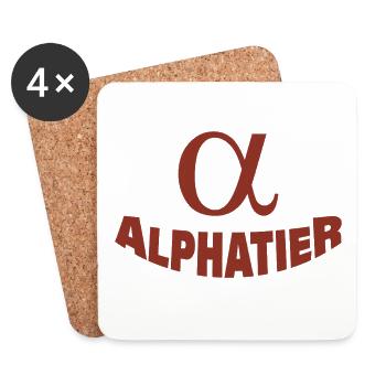 Alpha animal - Coasters (set of 4) - white - Front