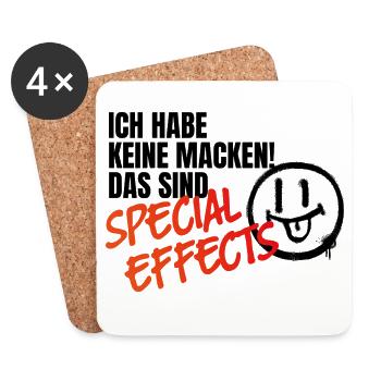Keine Macken, sondern Special Effects - Untersetzer (4er-Set) - Weiß - Vorne