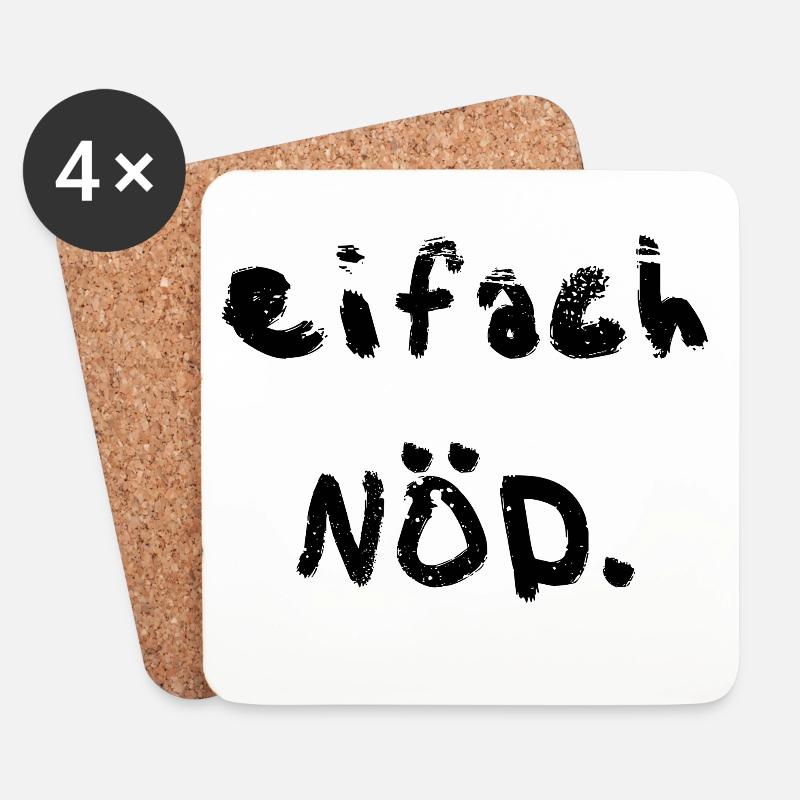 eifach nöd - Untersetzer (4er-Set) - Weiß