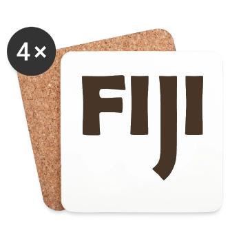 Fiji - Fidschi - Inseln - Pazifik - Südsee - Untersetzer (4er-Set) - Weiß - Vorne