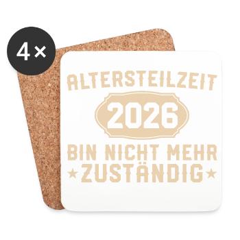 Partial retirement 2026 No longer responsible - Coasters (set of 4) - white - Front