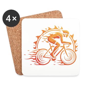 Cyclist - Coasters (set of 4) - white - Front