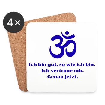 Om Symbol Self-Confidence Now - Coasters (set of 4) - white - Front