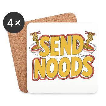 Ramen Send Noods Loves Japanese Food Ramen Chef - Coasters (set of 4) - white - Front