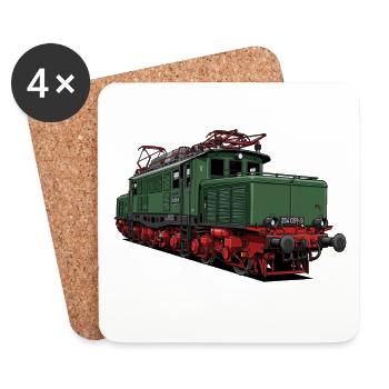 E-Lok BR 254 der DR - Untersetzer (4er-Set) - Weiß - Vorne