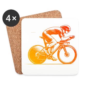 Style vélo de route pour toutes les occasions - Dessous de verre (lot de 4) - blanc - Devant