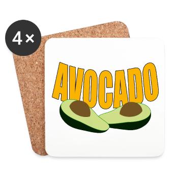 AVOCADO - Untersetzer (4er-Set) - Weiß - Vorne