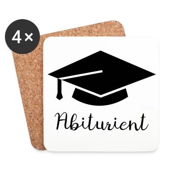 High-school graduate - Coasters (set of 4) - white - Front