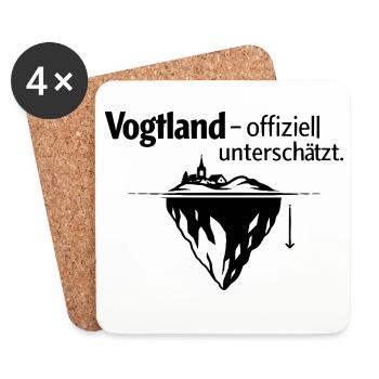 Vogtland - unterschätzt - Untersetzer (4er-Set) - Weiß - Vorne