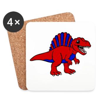 Dino - Untersetzer (4er-Set) - Weiß - Vorne
