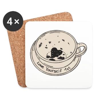 Love Yourself 1st - Coasters (set of 4) - white - Front