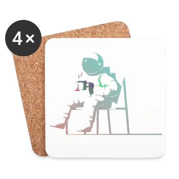 astronaut - Coasters (set of 4) - white - Front