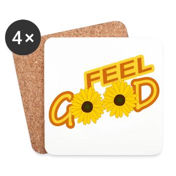 Feel Good - Coasters (set of 4) - white - Front