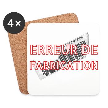 ERREUR DE FABRICATION - Dessous de verre (lot de 4) - blanc - Devant
