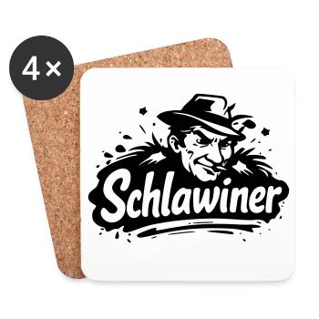 Schlawiner - Untersetzer (4er-Set) - Weiß - Vorne
