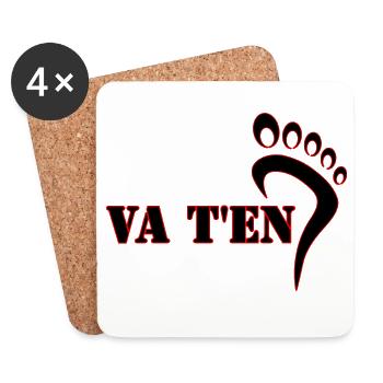 VA T'EN - Dessous de verre (lot de 4) - blanc - Devant