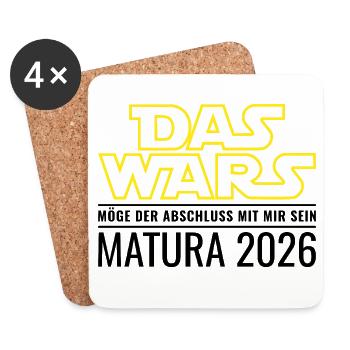 Matura 2026 Das wars (Möge Abschluss mit mir sein) - Untersetzer (4er-Set) - Weiß - Vorne