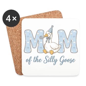 Maman de l’Oie Folle - Dessous de verre (lot de 4) - blanc - Devant