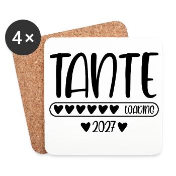 Tante 2027 chargement - Dessous de verre (lot de 4) - blanc - Devant