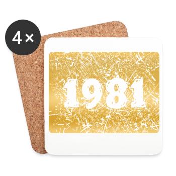 1981 - Untersetzer (4er-Set) - Weiß - Vorne