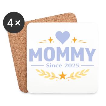Mommy Since 2025 – Proud Mom Design - Coasters (set of 4) - white - Front