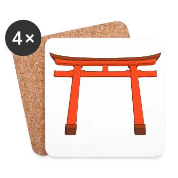 Porte Torii Vivid - Dessous de verre (lot de 4) - blanc - Devant