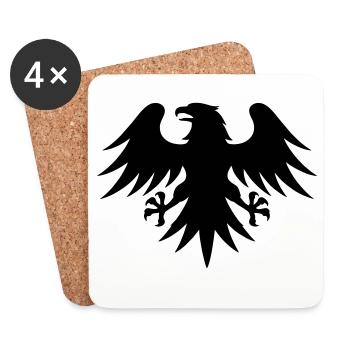 Adler deutschland - Untersetzer (4er-Set) - Weiß - Vorne