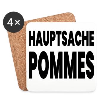 Pommes - Untersetzer (4er-Set) - Weiß - Vorne