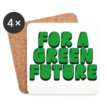 for a green future - Coasters (set of 4) - white - Front