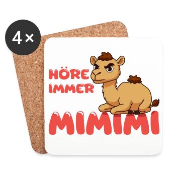 Ich Höre Immer Nur Mimimi Kamel - Untersetzer (4er-Set) - Weiß - Vorne