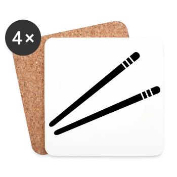 Chopstick - Coasters (set of 4) - white - Front