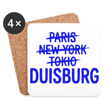 Duisburg, Ruhrpott, Ruhr Area City Hoodie, Mug - Coasters (set of 4) - white - Front