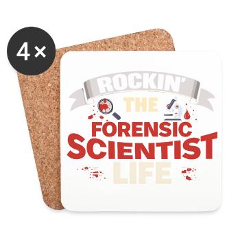 Rockin Le Scientifique Médico-Légal Vie Vie Quotidienne - Dessous de verre (lot de 4) - blanc - Devant