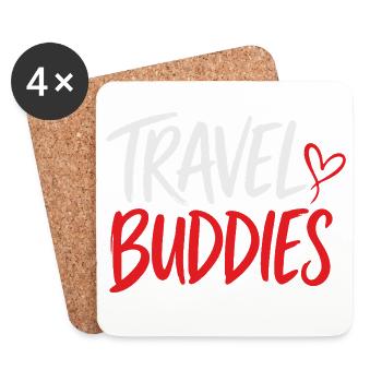 Compagnons de voyage Amis de voyage - Dessous de verre (lot de 4) - blanc - Devant
