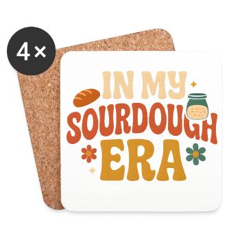 Baking Baker Sourdough In My Sourdough Era - Coasters (set of 4) - white - Front
