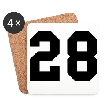 28 - Untersetzer (4er-Set) - Weiß - Vorne