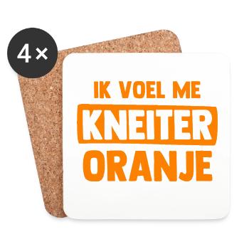 Ik Voel Me Kneiter Oranje - Nederland Niederlande - Untersetzer (4er-Set) - Weiß - Vorne