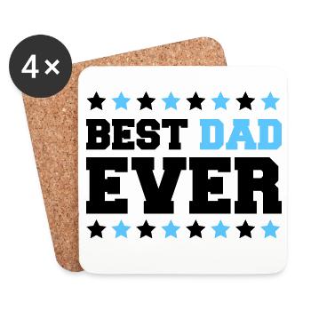 Bold Dad Stars Emblem - Coasters (set of 4) - white - Front