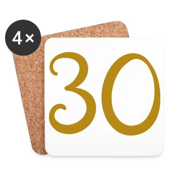 30 - Dessous de verre (lot de 4) - blanc - Devant