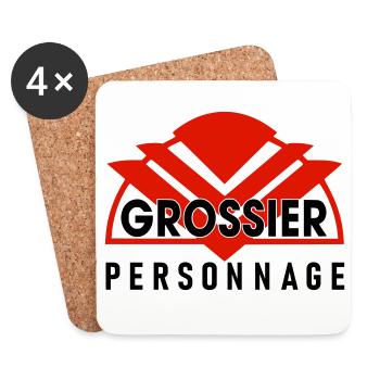 Gossier personnage - Dessous de verre (lot de 4) - blanc - Devant
