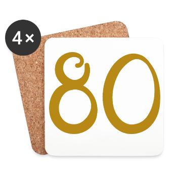 80 - Dessous de verre (lot de 4) - blanc - Devant