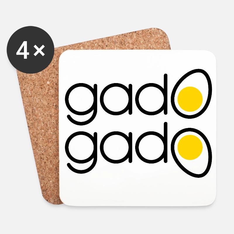 Indonesischer Gado Gado - Untersetzer (4er-Set) - Weiß