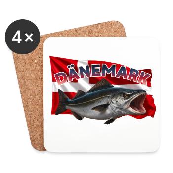 Denmark Charcoal Fishing - Coasters (set of 4) - white - Front