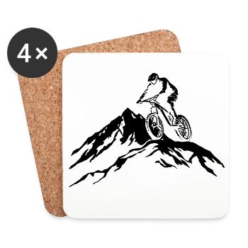 Mountain bike - Coasters (set of 4) - white - Front