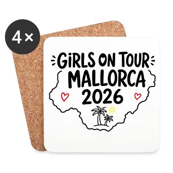 Malle 2026 Filles en tournée Majorque 2026 - Dessous de verre (lot de 4) - blanc - Devant