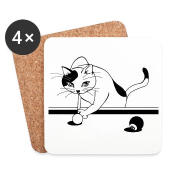 Cat power - Coasters (set of 4) - white - Front