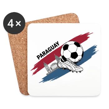 Paraguay Football Supporter Asuncion Soccer - Coasters (set of 4) - white - Front