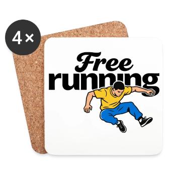 free running parkour - Coasters (set of 4) - white - Front
